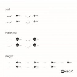 Individual lashes C Mix, 0,15 mm