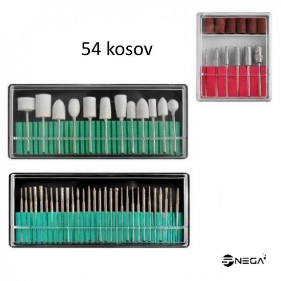 Brusilnik za manikuro in pedikuro z nastavki 12W in 54 nastavkov Električni brusilniki za nohte