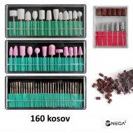 Brusni nastavki za nohte in kožo SET 160 kosov