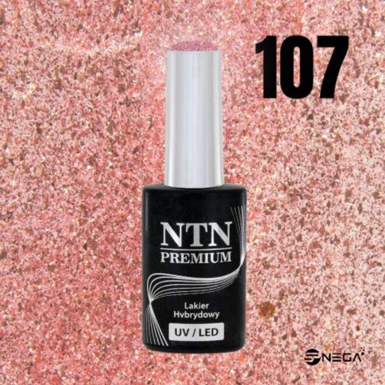 NTN PREMIUM permanentni barvni lak za nohte 107 Permanentni zelo pokrivni gel laki