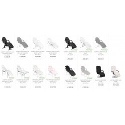 Cosmetic armchair and cosmetic table 