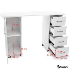 Cosmetic table for manicure