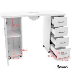 Cosmetic table for manicure