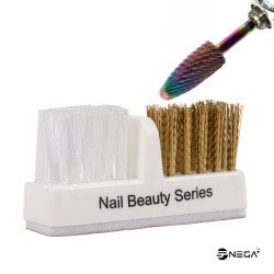 Brush for cleaning grinding attachments