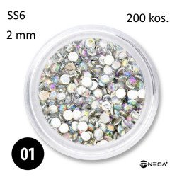 Kristalčki za nohte SS6, 200 kosov Kristalčki za nohte SS6, 200 kosov