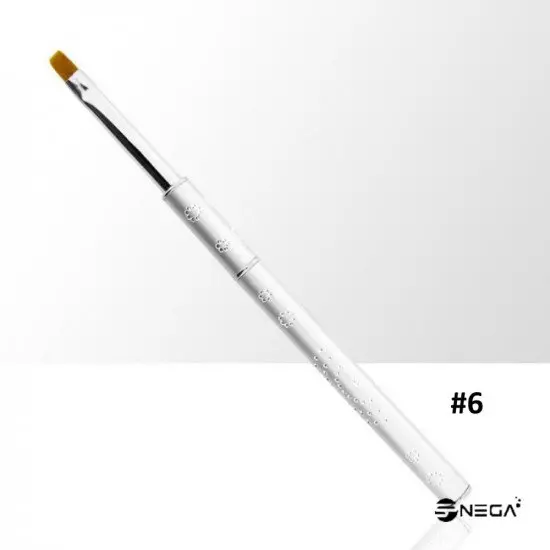 ČOPIČ ZA UV GEL vel. 6 SREBRN naravne ščetine ČOPIČ ZA UV GEL vel. 6 SREBRN naravne ščetine Čopiči in ščetke za gel in nohte