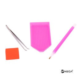 The set for decorating nails with stones and crystals