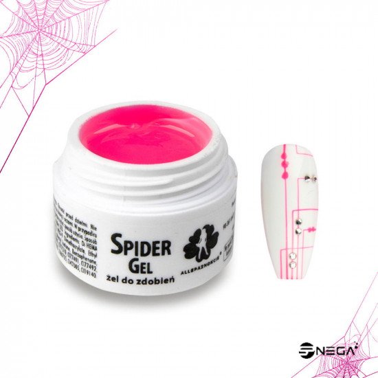 Spider barvni gel NEON PINK, 3ml Spider in barvni geli