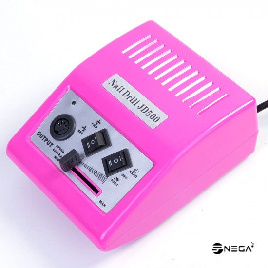 Electric drill machine for manicure JD500 40W dark pink Nail drill and accessories