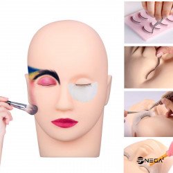Fake eyelash extension practice head