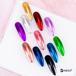 Pigment powder with a chrome look for nails, 00