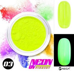 Neon glitter dust for nails that glows 3