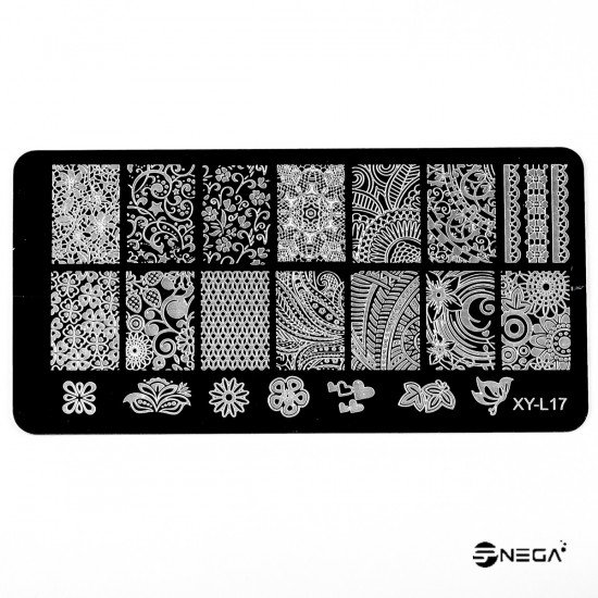 The metal plate stamp - template Stamps, stencils and nail art