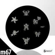 The metal plate stamp - template m67