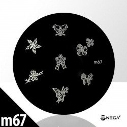 The metal plate stamp - template m67