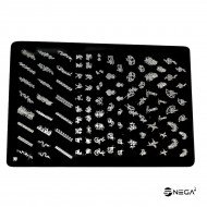 The metal plate stamp - template R