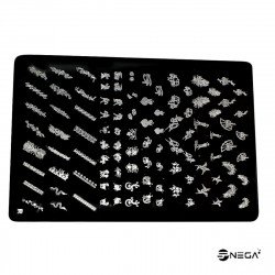 The metal plate stamp - template R