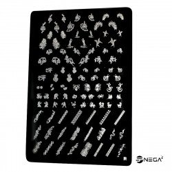 The metal plate stamp - template R