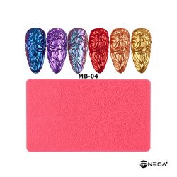 Silicone stamp for nail art with Poly gel # 4
