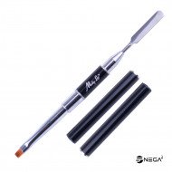 Poly brush and spatula 2in1 black