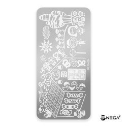 The metal plate stamp - template D8