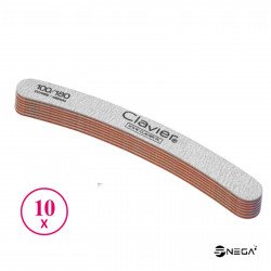 Nail files, 10 pieces 100/180 banana