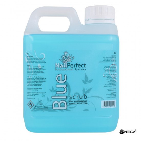 Cleaner NP BLUE SCRUB - tekočina za čiščenje in dehidracijo nohta,  1000 ml. Nohti